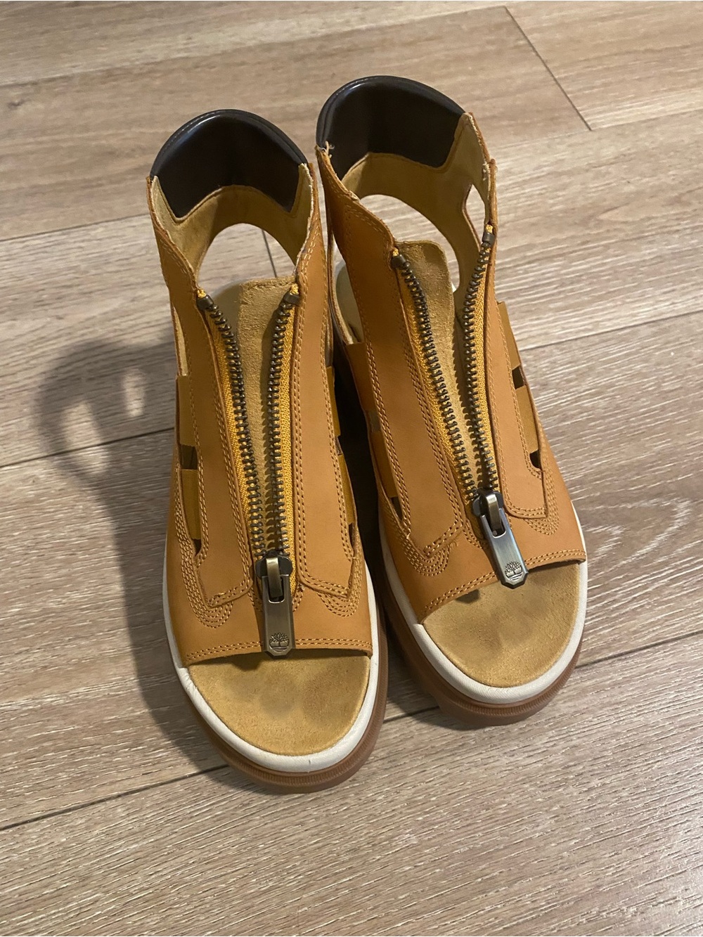 Timberland Tan Suede Women's Boot Sandals - Picture 2 of 7
